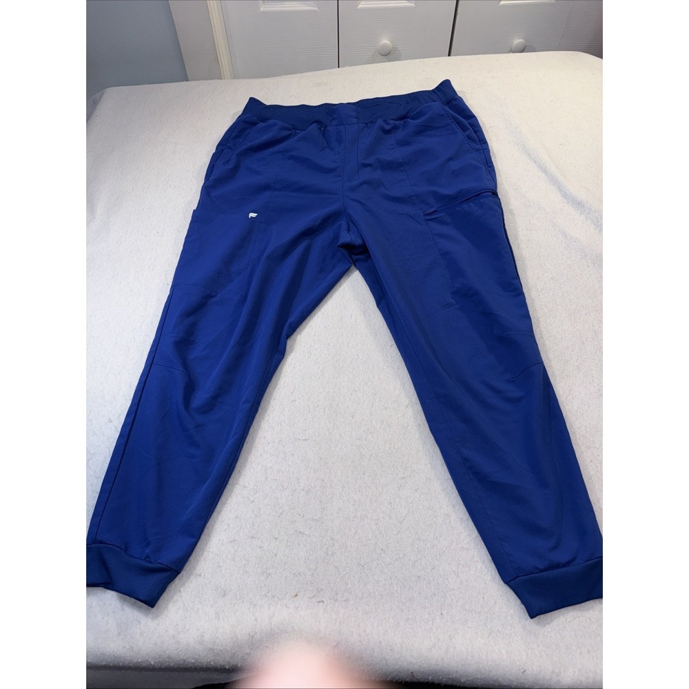 Fabletics On Call‎ Scrub Joggers Women XXL Blue High Rise Drawstring Medical